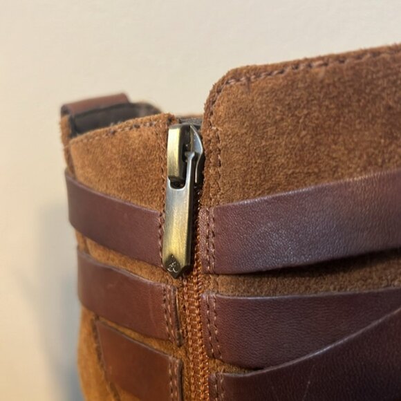 Sam Edelman Women’s Hannah Motorcycle Ankle Boot 6 Leather Short Booties Brown - Picture 2 of 4